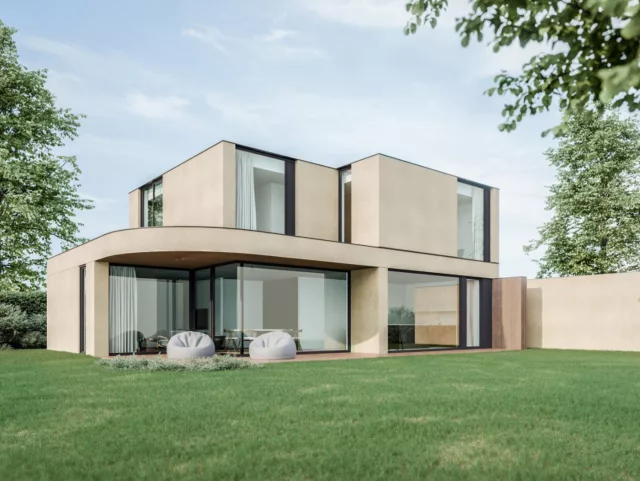 Moderne Villa Guillaume Lisa tuin LR