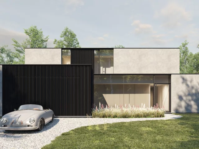 BSS architecten by Massimmo Villabouw Moderne villa bouwen Oost-Vlaanderen voorgevel Home