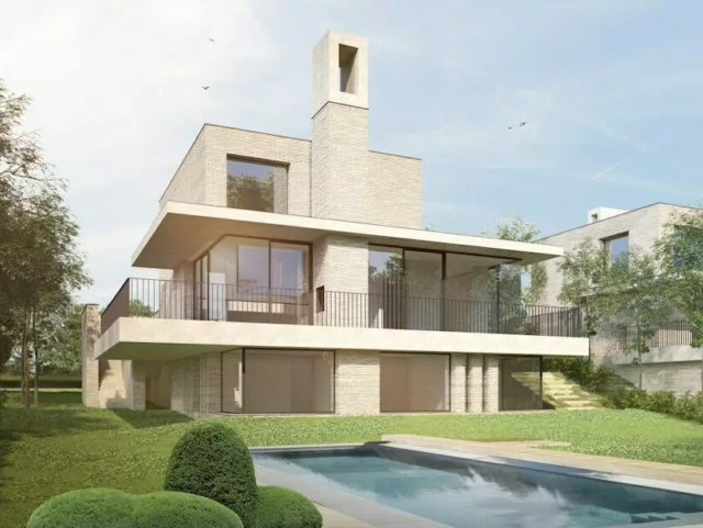 Massimmo Villabouw Moderne villa bouwen CAAN architecten te koop Kruisem Wannegem-Lede lot 1 tuinzijde 3x2