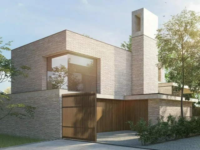Massimmo Villabouw Moderne villa bouwen CAAN architecten Villa te koop Kruisem Wannegem-Lede gevelsteen houten gevelbekleding lot 3 3x2
